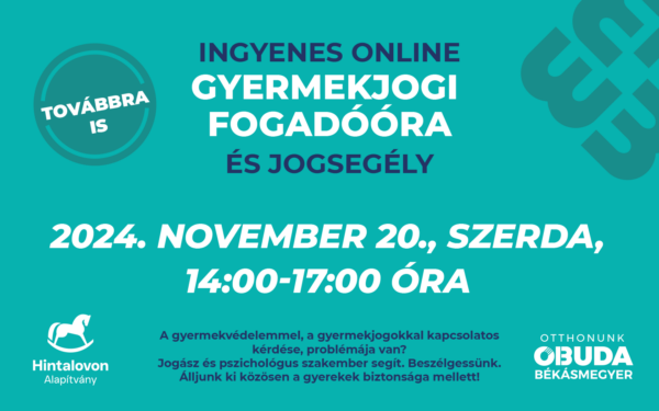 November 20-án újra ingyenes gyermekjogi tanácsadás a harmadik kerületben