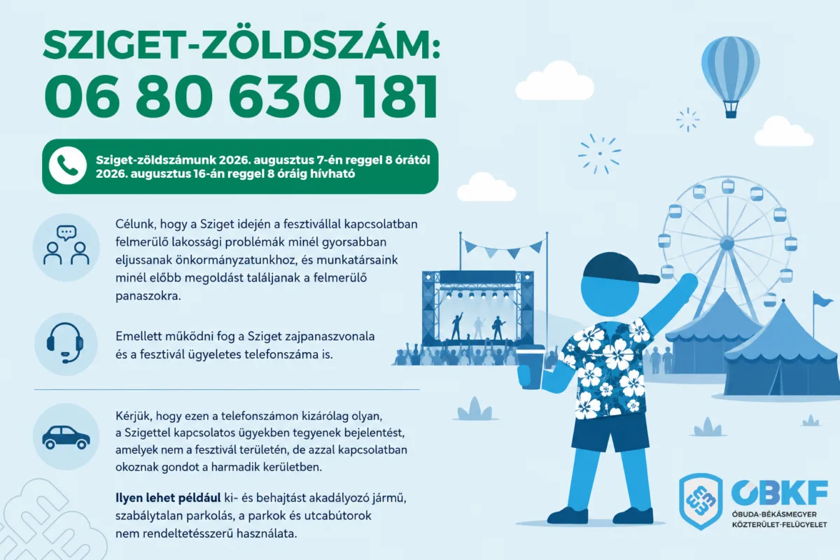 Idén is ingyenesen hívhatják Sziget-zöldszámunkat