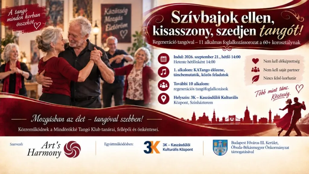 „Szívbajok ellen, kisasszony, szedjen tangót!” – Regenerációs foglalkozás-sorozat a 60+ korosztálynak